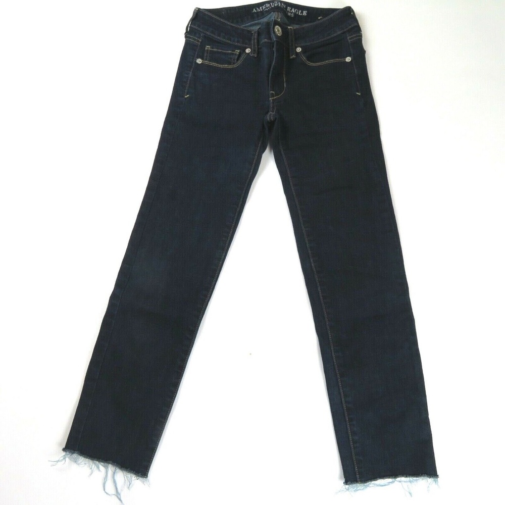 AMERICAN EAGLE Super Stretch Skinny raw hems Jeans